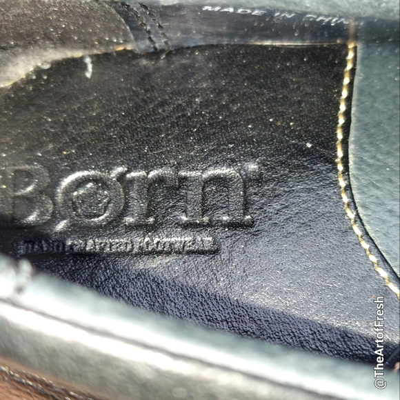 BOC BORN Clogs Womens 7 Black Leather Slip On Comfort Shoes - Picture 5 of 13